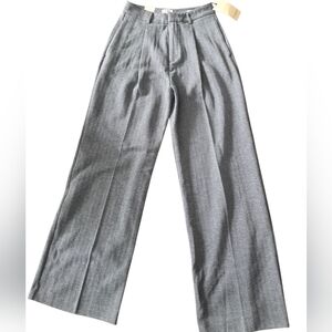 Rose high rise wide leg herringbone pant